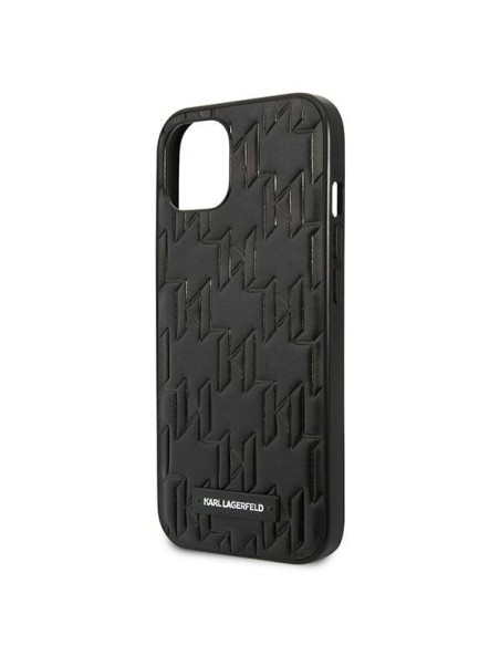 Karl Lagerfeld Monogram Plaque dėklas iPhone 13 - juodas Karl Lagerfeld Monogram Plaque dėklas iPhone 13 - juodas