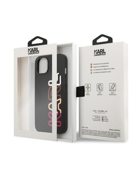 Karl Lagerfeld Multipink Brand dėklas iPhone 13 - juodas Karl Lagerfeld Multipink Brand dėklas iPhone 13 - juodas