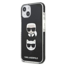 Karl Lagerfeld Karl&Choupette Head dėklas iPhone 13 - juodas