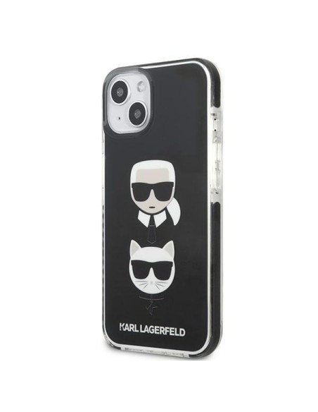 Karl Lagerfeld Karl&Choupette Head dėklas iPhone 13 - juodas