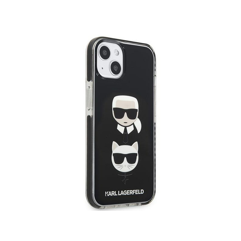 Karl Lagerfeld Karl&Choupette Head dėklas iPhone 13 - juodas