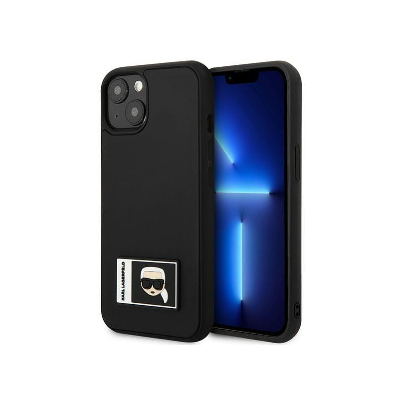 Karl Lagerfeld Ikonik Patch dėklas iPhone 13 mini - juodas Karl Lagerfeld Ikonik Patch dėklas iPhone 13 mini - juodas