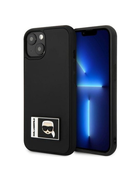 Karl Lagerfeld Ikonik Patch dėklas iPhone 13 mini - juodas Karl Lagerfeld Ikonik Patch dėklas iPhone 13 mini - juodas