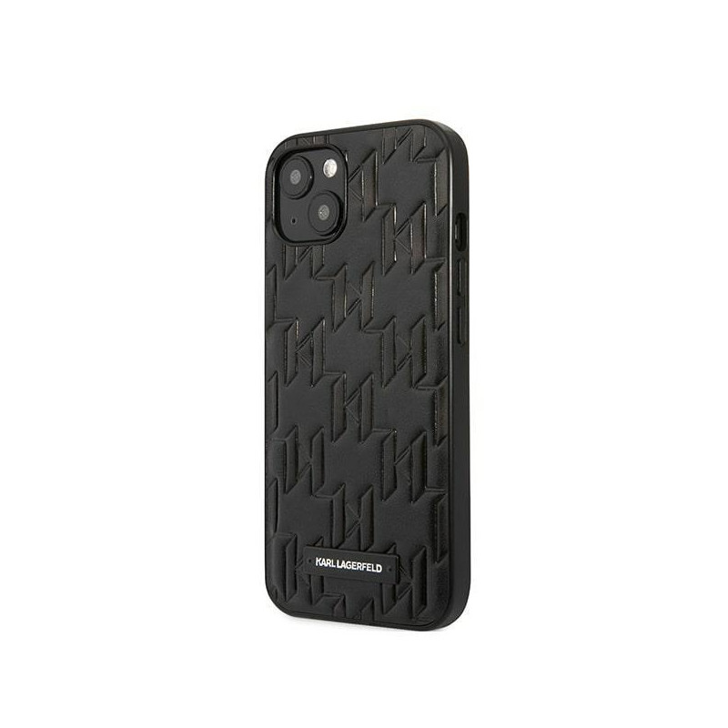 Karl Lagerfeld Monogram Plaque dėklas iPhone 13 mini - juodas