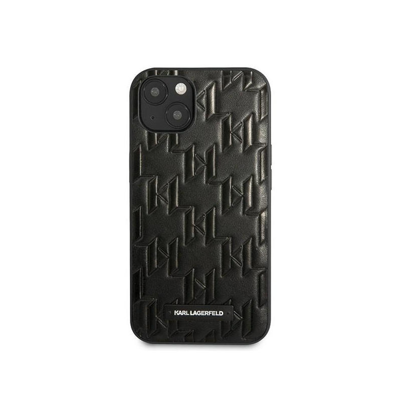 Karl Lagerfeld Monogram Plaque dėklas iPhone 13 mini - juodas
