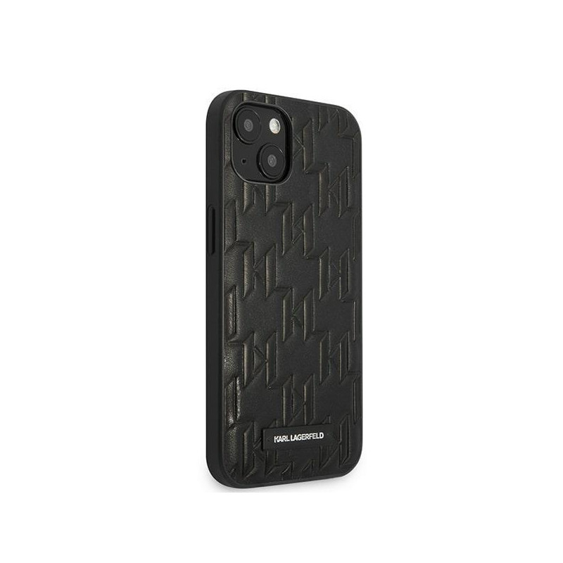 Karl Lagerfeld Monogram Plaque dėklas iPhone 13 mini - juodas