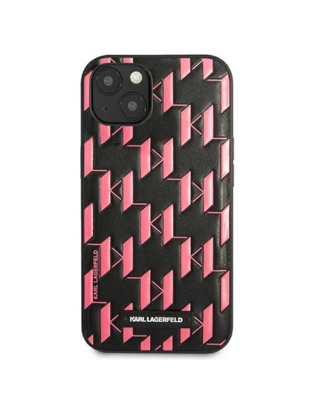Karl Lagerfeld Monogram Plaque dėklas iPhone 13 mini - rožinis Karl Lagerfeld Monogram Plaque dėklas iPhone 13 mini - rožinis