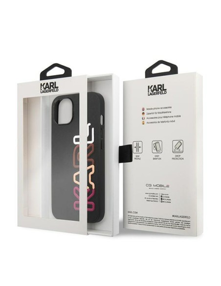 Karl Lagerfeld Multipink Brand dėklas iPhone 13 mini - juodas Karl Lagerfeld Multipink Brand dėklas iPhone 13 mini - juodas