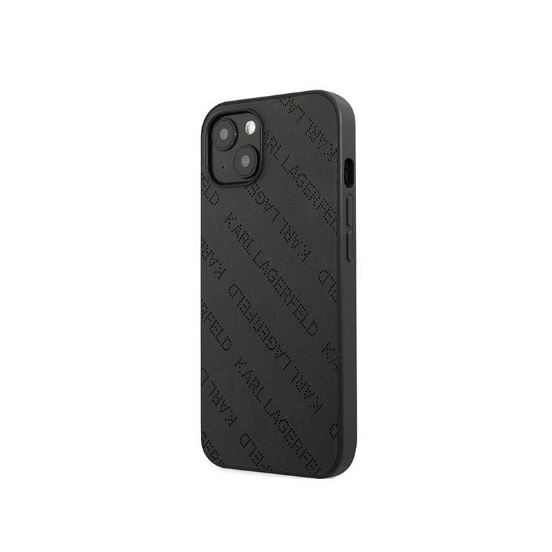 Karl Lagerfeld Perforated Allover dėklas iPhone 13 mini - juodas