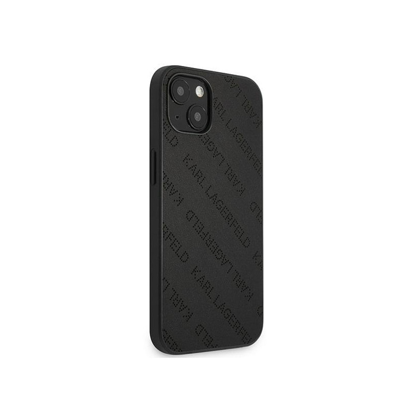 Karl Lagerfeld Perforated Allover dėklas iPhone 13 mini - juodas