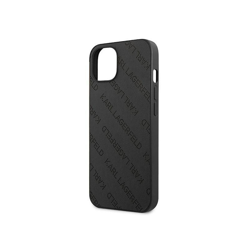 Karl Lagerfeld Perforated Allover dėklas iPhone 13 mini - juodas