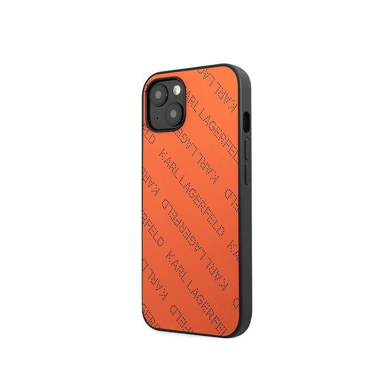 Karl Lagerfeld Perforated Allover dėklas iPhone 13 mini - oranžinis