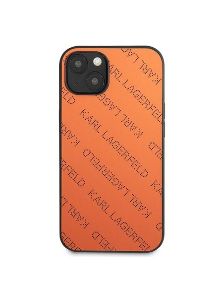 Karl Lagerfeld Perforated Allover dėklas iPhone 13 mini - oranžinis Karl Lagerfeld Perforated Allover dėklas iPhone 13 mini - oranžinis