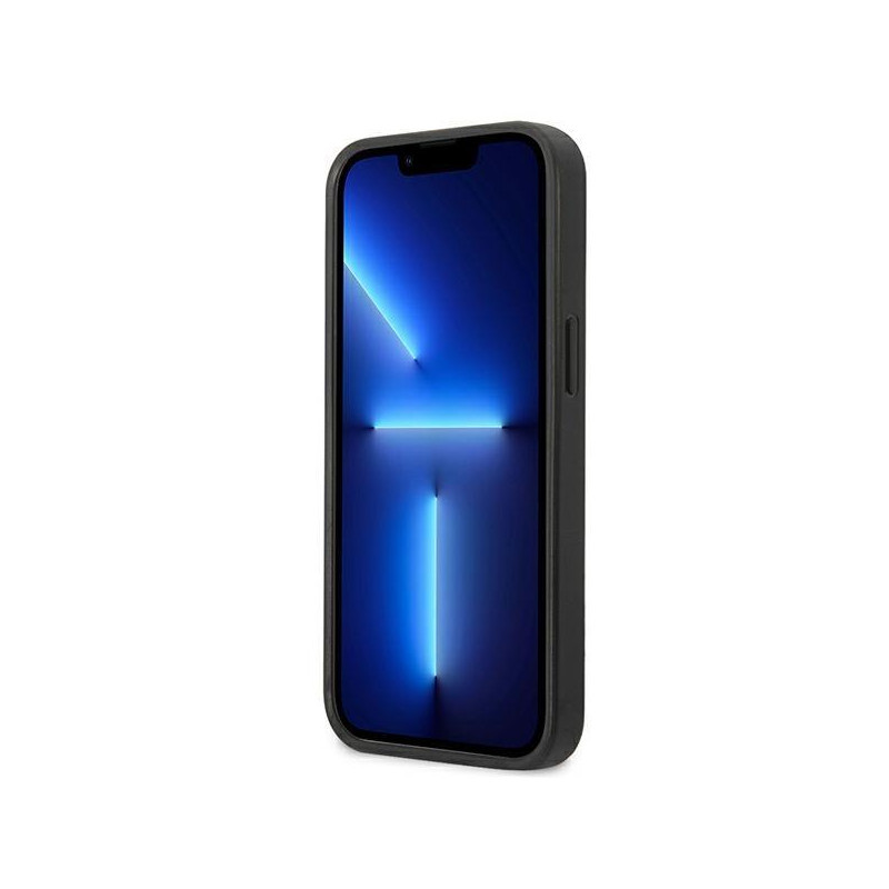 Karl Lagerfeld Saffiano Plaque dėklas iPhone 13 mini - sidabrinis