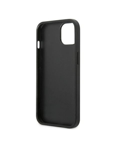 Karl Lagerfeld Saffiano Plaque dėklas iPhone 13 mini - sidabrinis Karl Lagerfeld Saffiano Plaque dėklas iPhone 13 mini - sidabrinis