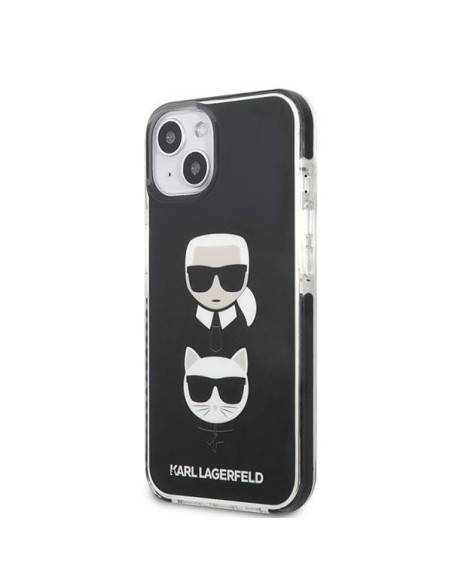 Karl Lagerfeld Karl&Choupette Head dėklas iPhone 13 mini - juodas Karl Lagerfeld Karl&Choupette Head dėklas iPhone 13 mini - juodas