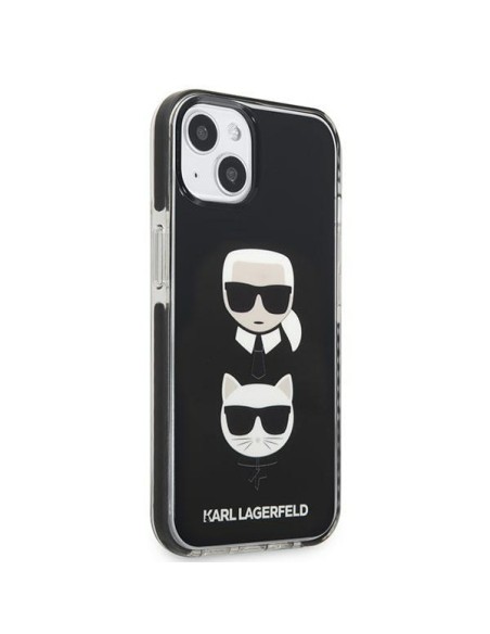 Karl Lagerfeld Karl&Choupette Head dėklas iPhone 13 mini - juodas Karl Lagerfeld Karl&Choupette Head dėklas iPhone 13 mini - juodas