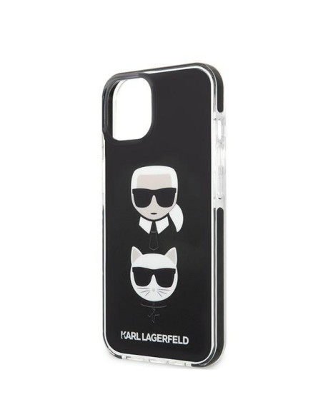 Karl Lagerfeld Karl&Choupette Head dėklas iPhone 13 mini - juodas Karl Lagerfeld Karl&Choupette Head dėklas iPhone 13 mini - juodas