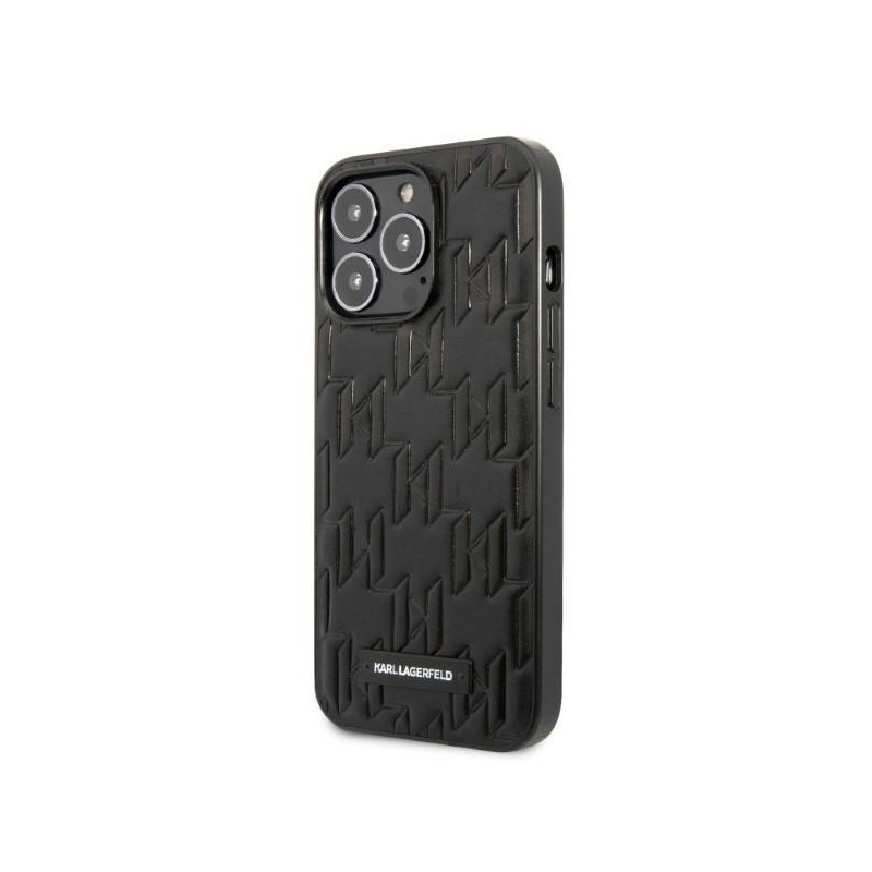 Karl Lagerfeld Monogram Plaque dėklas, skirtas iPhone 13 Pro Max - juodas