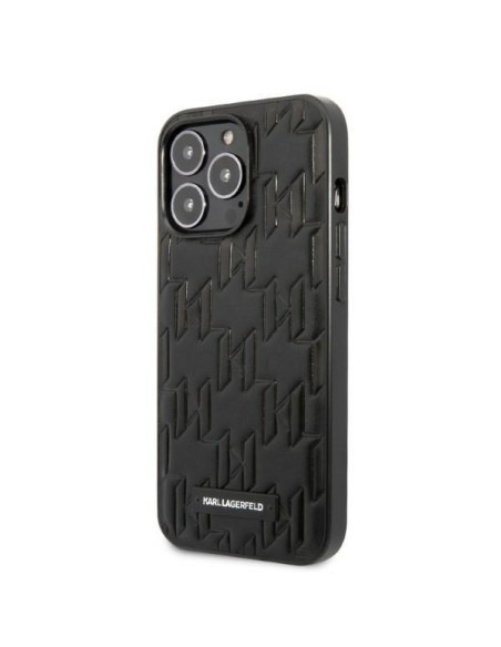 Karl Lagerfeld Monogram Plaque dėklas, skirtas iPhone 13 Pro Max - juodas Karl Lagerfeld Monogram Plaque dėklas, skirtas iPhone 13 Pro Max - juodas
