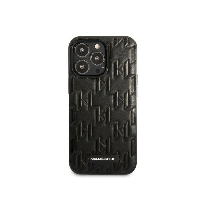 Karl Lagerfeld Monogram Plaque dėklas, skirtas iPhone 13 Pro Max - juodas