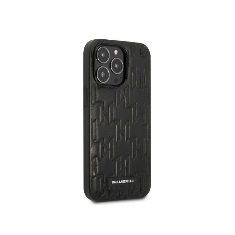 Karl Lagerfeld Monogram Plaque dėklas, skirtas iPhone 13 Pro Max - juodas