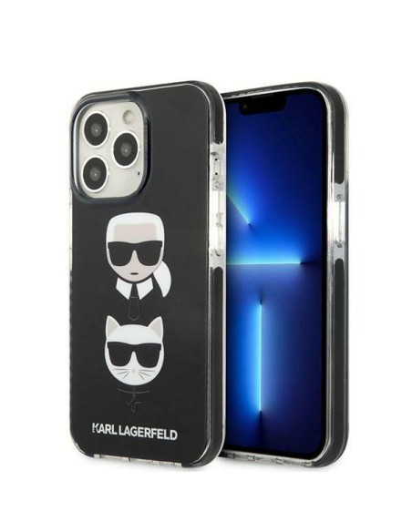 Karl Lagerfeld Karl&Choupette Head dėklas iPhone 13 Pro Max - juodas Karl Lagerfeld Karl&Choupette Head dėklas iPhone 13 Pro Max - juodas