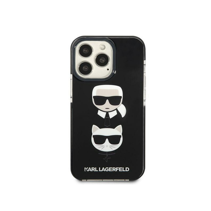 Karl Lagerfeld Karl&Choupette Head dėklas iPhone 13 Pro Max - juodas
