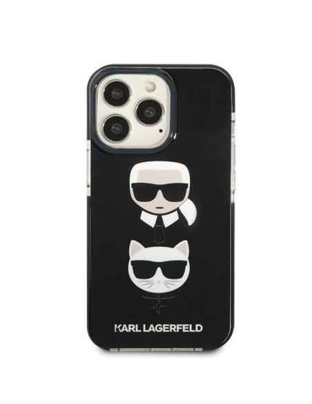 Karl Lagerfeld Karl&Choupette Head dėklas iPhone 13 Pro Max - juodas Karl Lagerfeld Karl&Choupette Head dėklas iPhone 13 Pro Max - juodas