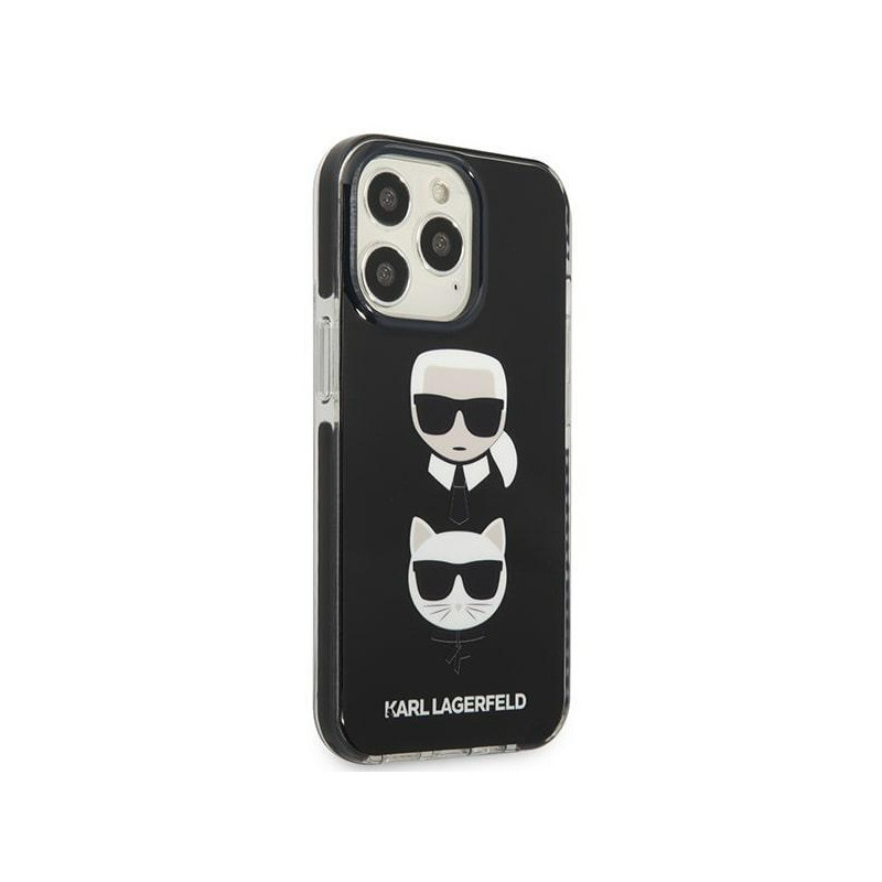 Karl Lagerfeld Karl&Choupette Head dėklas iPhone 13 Pro Max - juodas