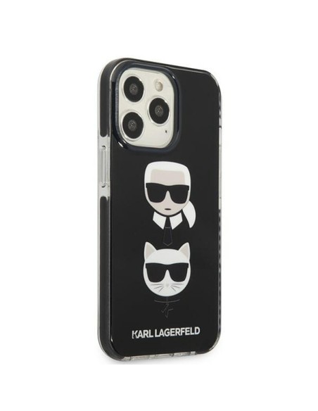 Karl Lagerfeld Karl&Choupette Head dėklas iPhone 13 Pro Max - juodas Karl Lagerfeld Karl&Choupette Head dėklas iPhone 13 Pro Max - juodas