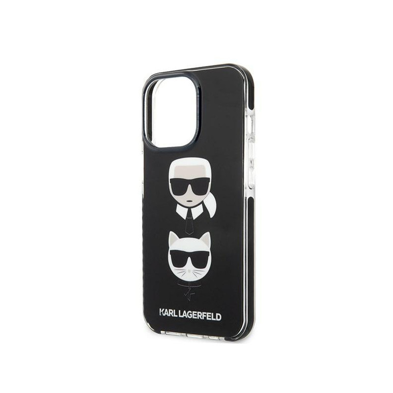 Karl Lagerfeld Karl&Choupette Head dėklas iPhone 13 Pro Max - juodas