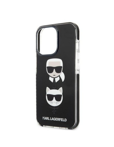 Karl Lagerfeld Karl&Choupette Head dėklas iPhone 13 Pro Max - juodas Karl Lagerfeld Karl&Choupette Head dėklas iPhone 13 Pro Max - juodas