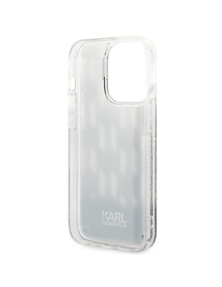 Karl Lagerfeld Liquid Glitter Monogram dėklas iPhone 14 Pro - juodas Karl Lagerfeld Liquid Glitter Monogram dėklas iPhone 14 Pro - juodas