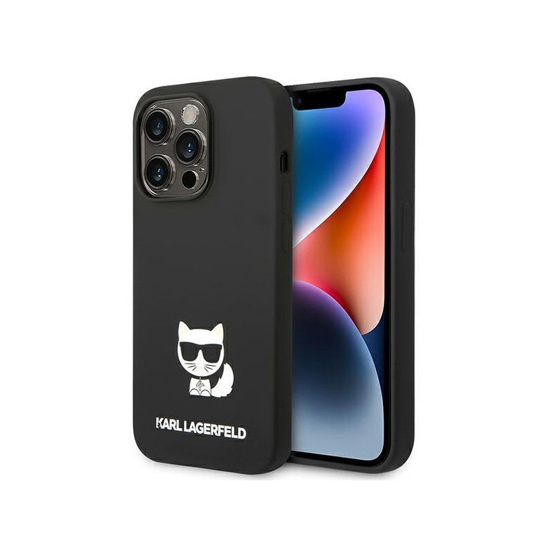 Karl Lagerfeld Silicone Choupette Body dėklas iPhone 14 Pro - juodas