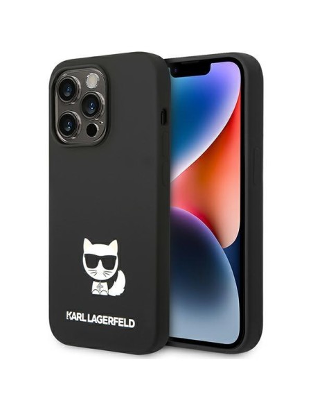 Karl Lagerfeld Silicone Choupette Body dėklas iPhone 14 Pro - juodas Karl Lagerfeld Silicone Choupette Body dėklas iPhone 14 Pro - juodas