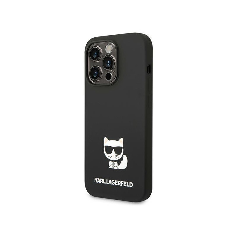 Karl Lagerfeld Silicone Choupette Body dėklas iPhone 14 Pro - juodas