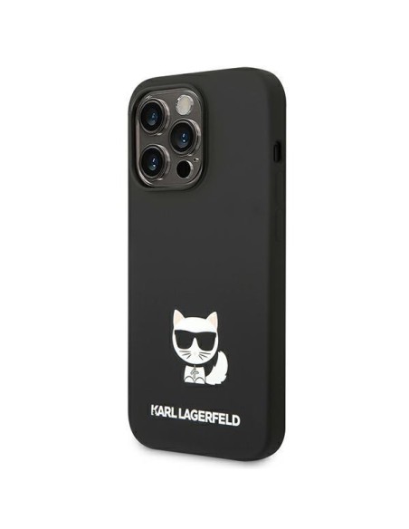 Karl Lagerfeld Silicone Choupette Body dėklas iPhone 14 Pro - juodas Karl Lagerfeld Silicone Choupette Body dėklas iPhone 14 Pro - juodas