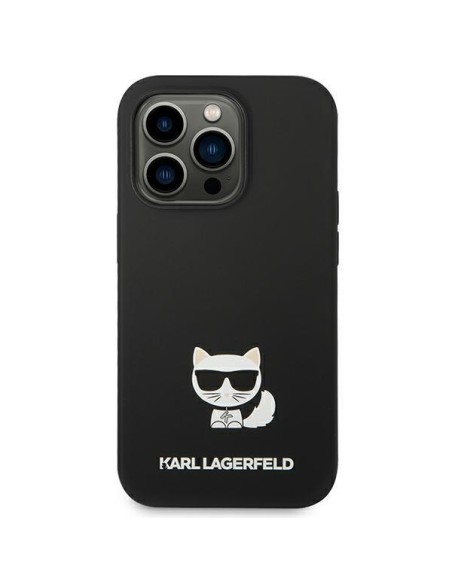 Karl Lagerfeld Silicone Choupette Body dėklas iPhone 14 Pro - juodas Karl Lagerfeld Silicone Choupette Body dėklas iPhone 14 Pro - juodas