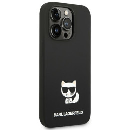 Karl Lagerfeld Silicone Choupette Body dėklas iPhone 14 Pro - juodas