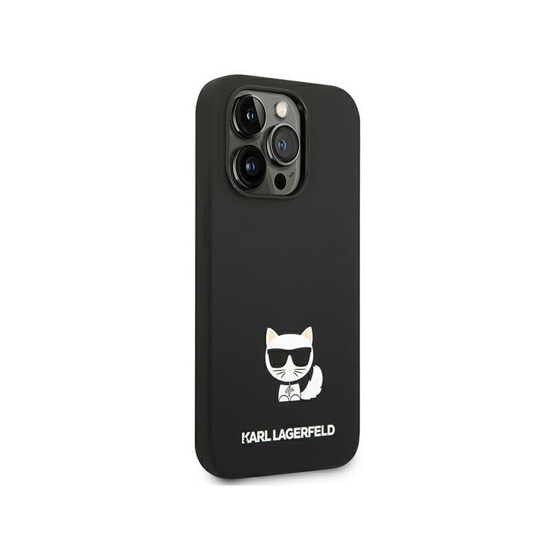 Karl Lagerfeld Silicone Choupette Body dėklas iPhone 14 Pro - juodas