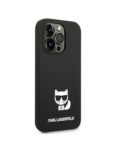 Karl Lagerfeld Silicone Choupette Body dėklas iPhone 14 Pro - juodas Karl Lagerfeld Silicone Choupette Body dėklas iPhone 14 Pro - juodas