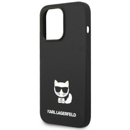 Karl Lagerfeld Silicone Choupette Body dėklas iPhone 14 Pro - juodas