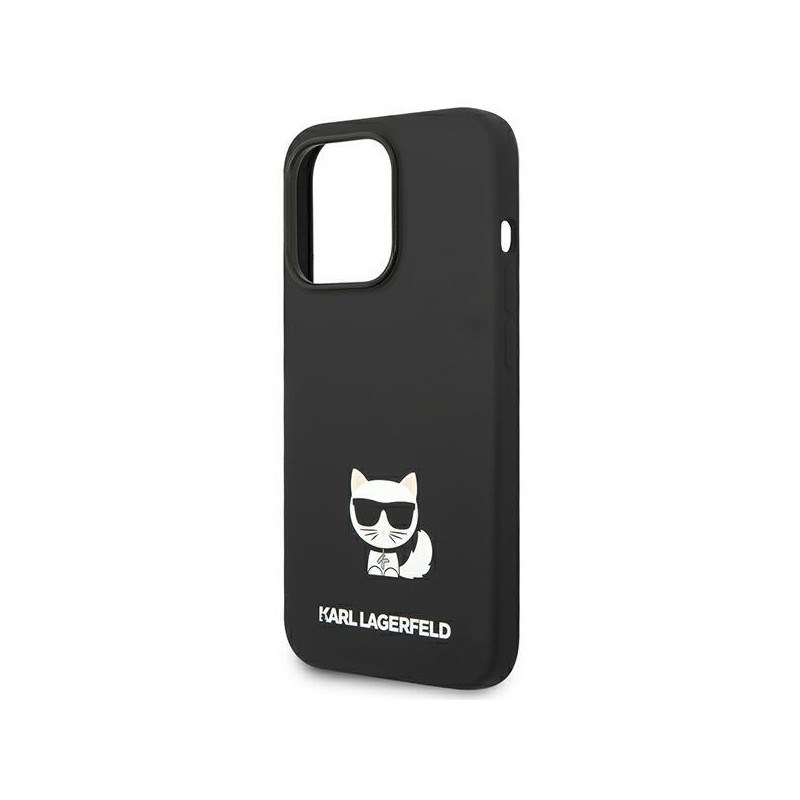 Karl Lagerfeld Silicone Choupette Body dėklas iPhone 14 Pro - juodas
