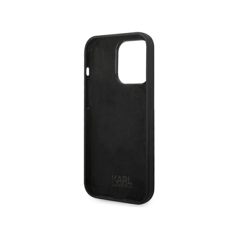 Karl Lagerfeld Silicone Choupette Body dėklas iPhone 14 Pro - juodas