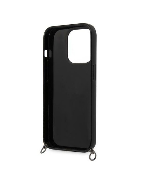 Karl Lagerfeld Color Stripes Strap dėklas iPhone 14 Pro - rožinis Karl Lagerfeld Color Stripes Strap dėklas iPhone 14 Pro - rožinis