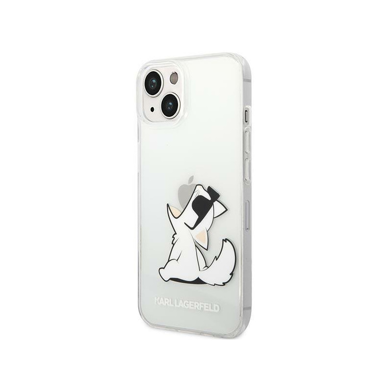 Karl Lagerfeld Choupette Fun dėklas iPhone 14 Plus - skaidrus