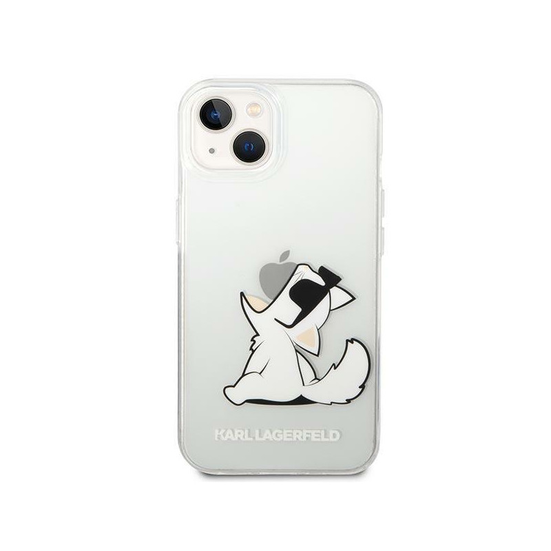 Karl Lagerfeld Choupette Fun dėklas iPhone 14 Plus - skaidrus