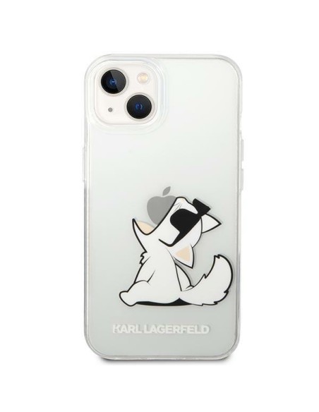 Karl Lagerfeld Choupette Fun dėklas iPhone 14 Plus - skaidrus Karl Lagerfeld Choupette Fun dėklas iPhone 14 Plus - skaidrus