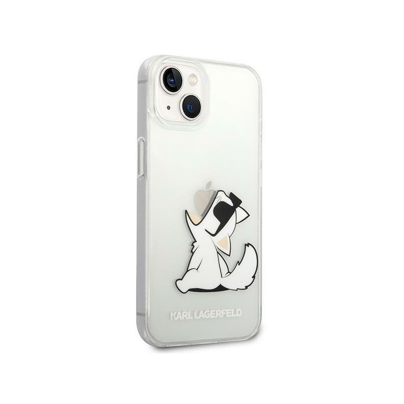 Karl Lagerfeld Choupette Fun dėklas iPhone 14 Plus - skaidrus